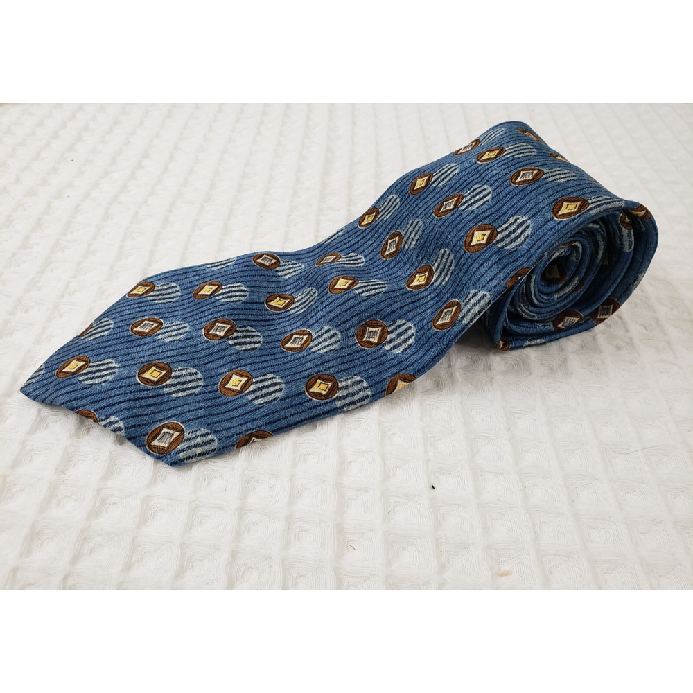 Andrea Garavani Men’s Neck Tie Geometric 100% Silk Multicolor Business Italy